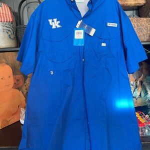 Blue Columbia Short Sleeve Shirt